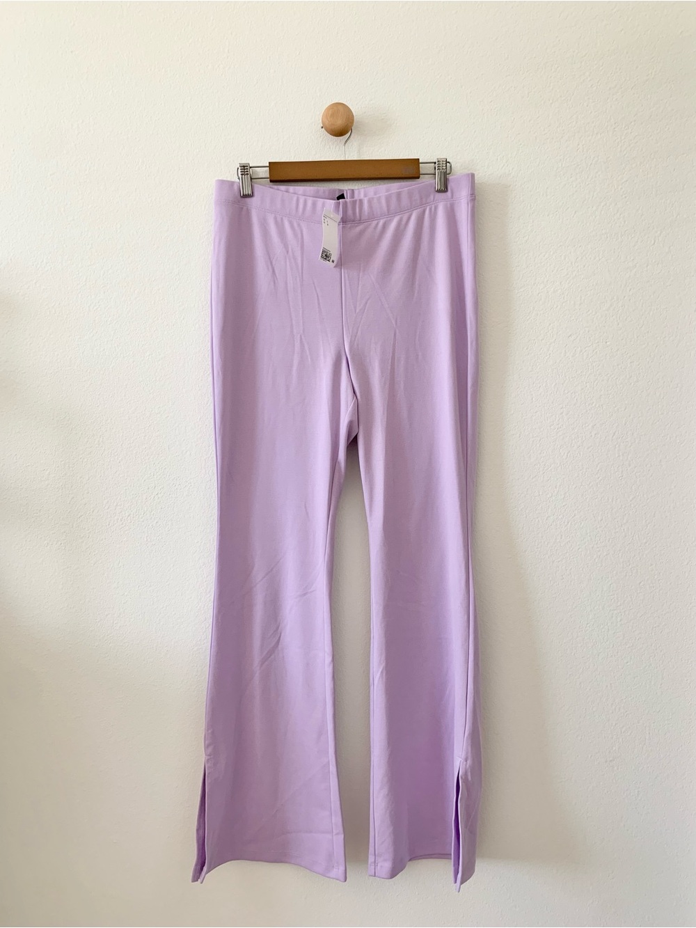h&m DIVIDED Lilac Purple Flare Garter Waist Pants US Large